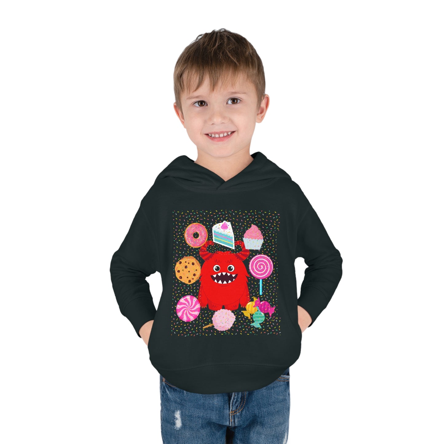 Candy Monster Toddler Pullover Fleece Hoodie