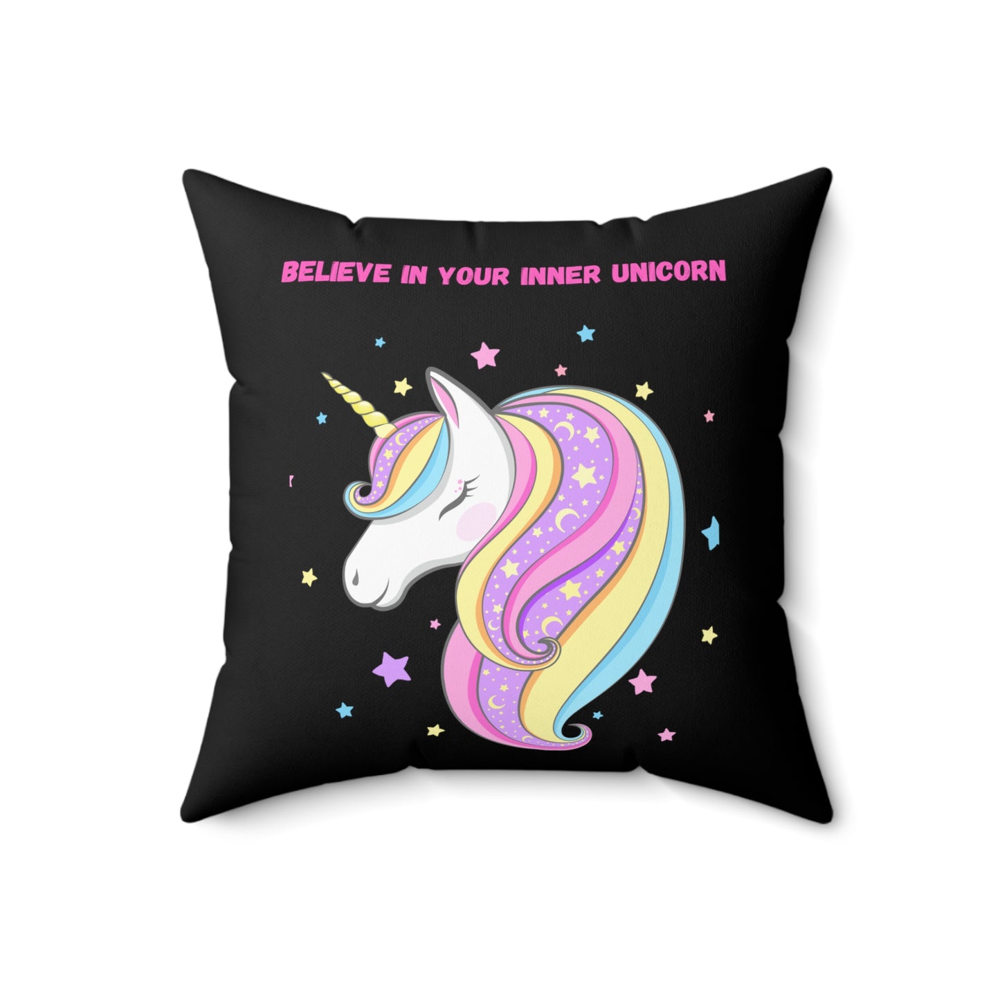 Believe In Your Inner Unicorn Square Pillow