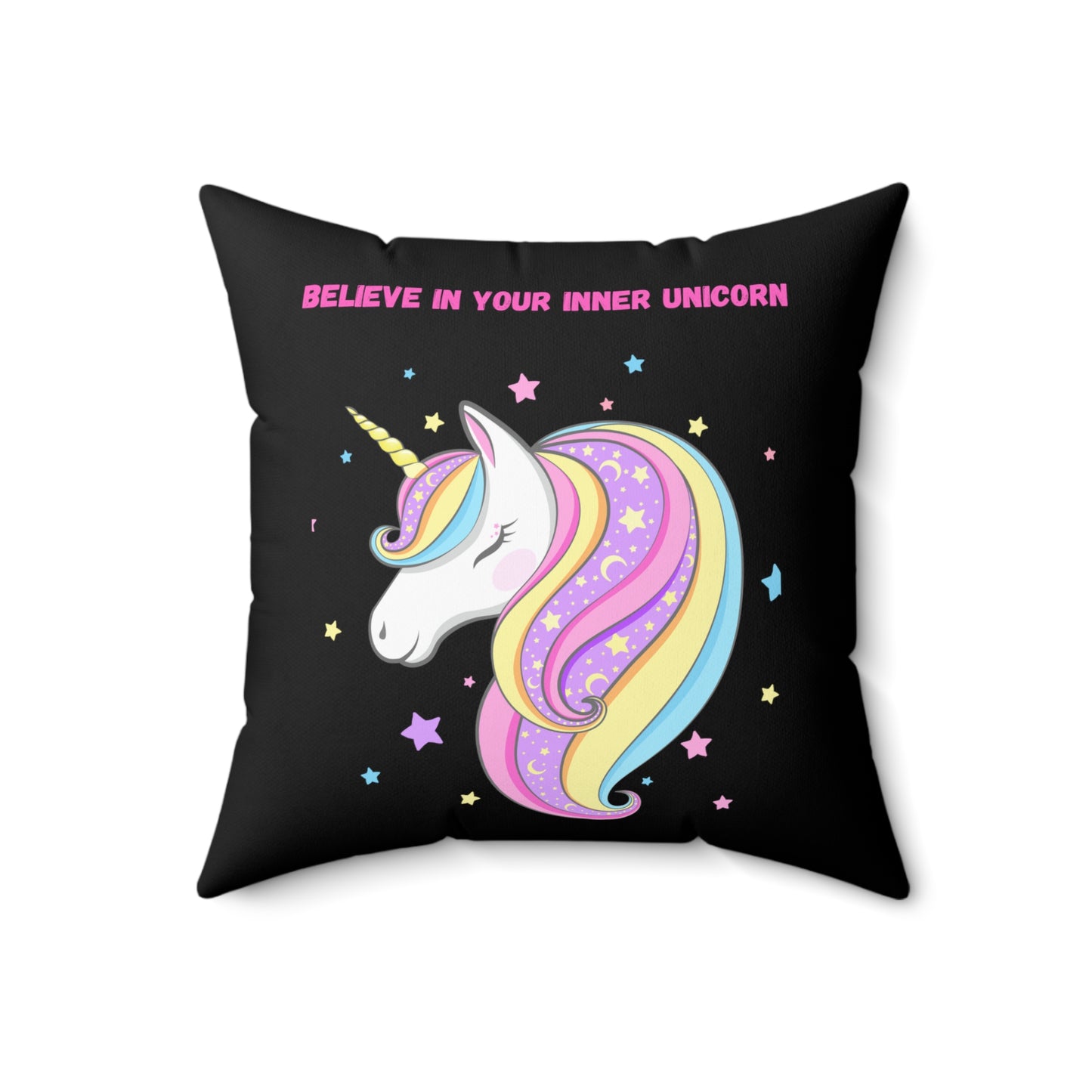 Believe In Your Inner Unicorn Square Pillow