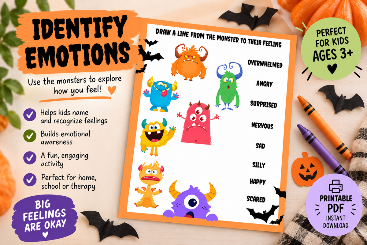 Halloween Emotions Worksheets – Digital Download