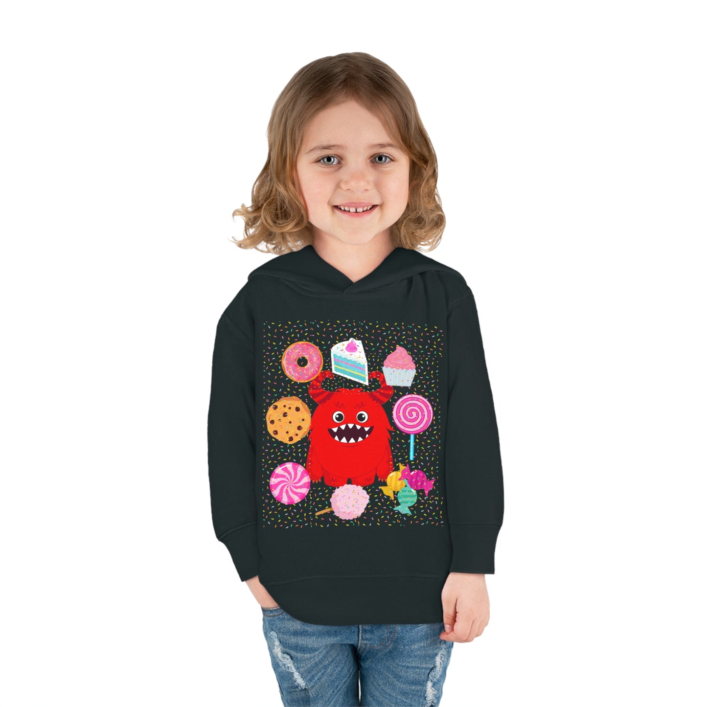 Candy Monster Toddler Pullover Fleece Hoodie