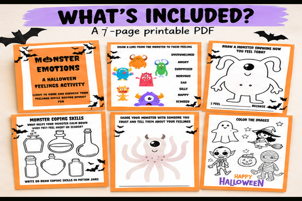 Halloween Emotions Worksheets – Digital Download