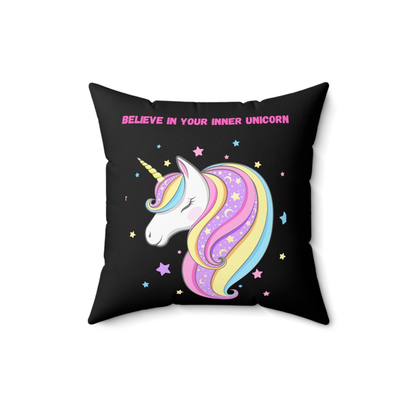 Believe In Your Inner Unicorn Square Pillow