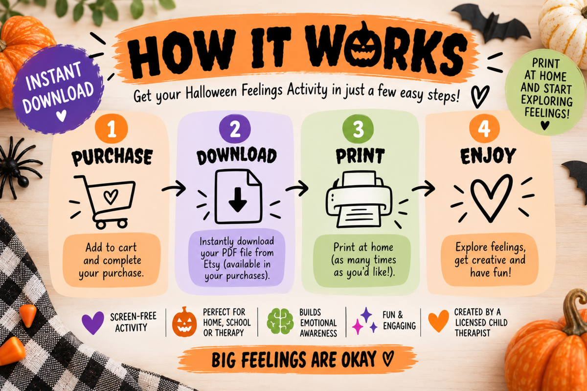 Halloween Emotions Worksheets – Digital Download